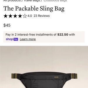 AWAY Black Packable Sling Bag